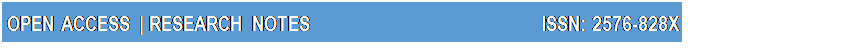 Text Box:  OPEN ACCESS | RESEARCH NOTES                                               ISSN: 2576-828X